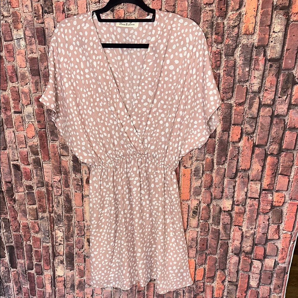 Vine & Love Blush and White Patterned Dress